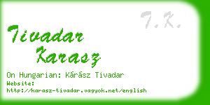 tivadar karasz business card